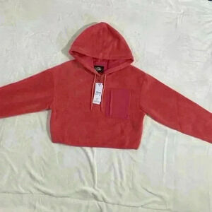 UGG Myley Sherpa Hoodie Sweater Rypk salmon/pink NWT Women size Small